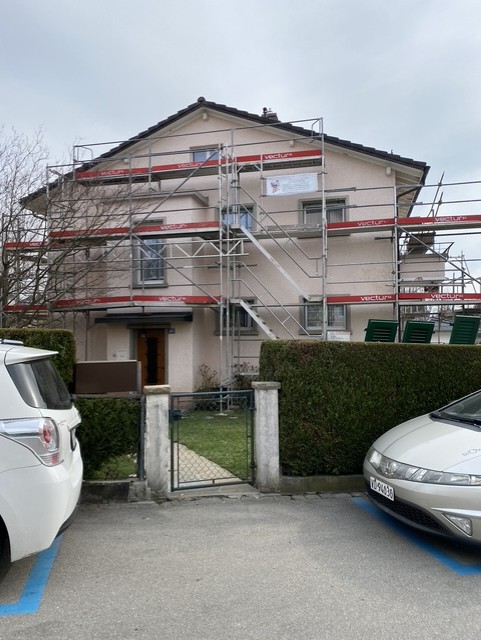 Peinture extérieure façade Vaud – réalisation 2 chantier Suisse romande